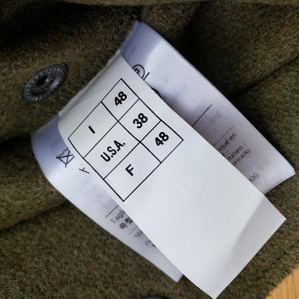 Valentino Star Motif Wool Olive Green Jacket - Picture 7 of 16